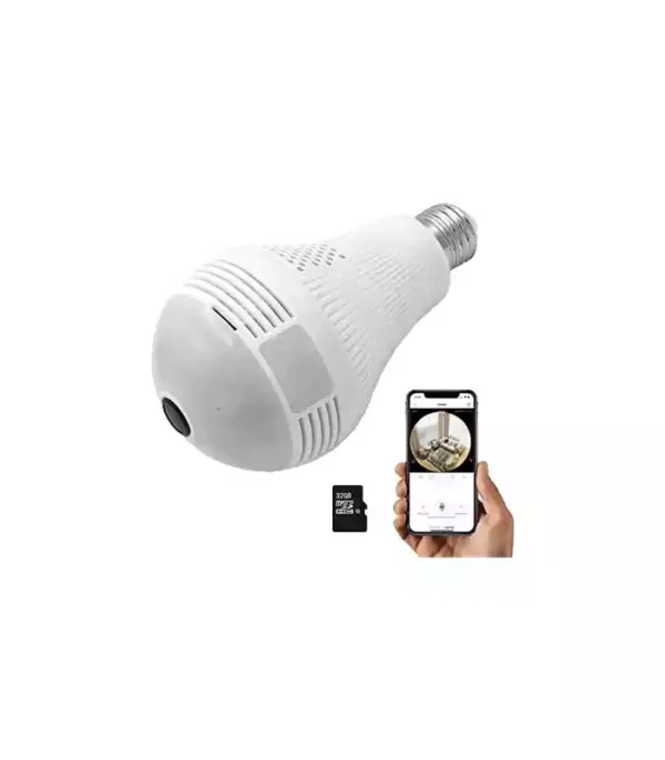 Light Bulb Camera, 360 Panoramic Camera, Full HD 1080P Home Camera