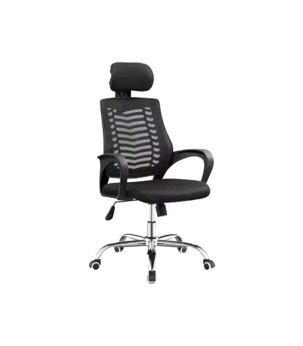 Durable Office Chair With Headrest-Black