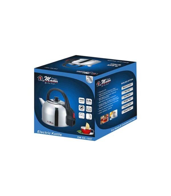 Electro Master 5L EM-SK-1097 Electric Kettle - Silver - Image 2