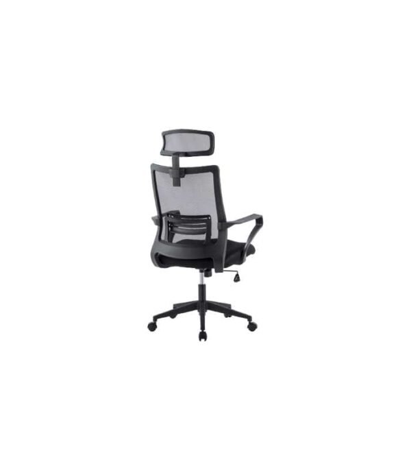 Executive Office Chair With Headrest- Black - Image 2
