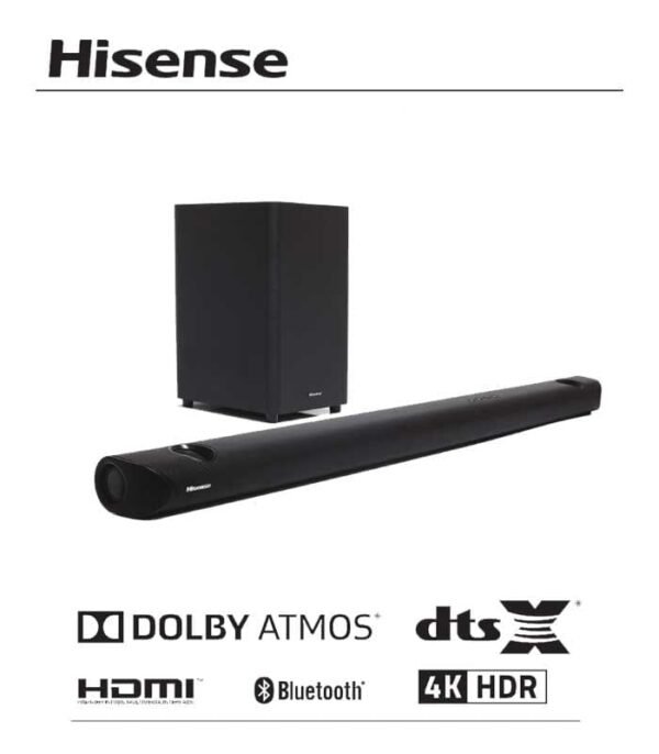 Hisense 500W 5.1Ch Atmos Soundbar With Wireless HS512 | Black - Image 2