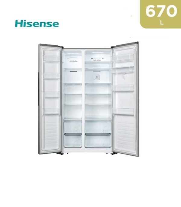 Hisense 670L Fridge Side by Side With Dispenser - Image 3