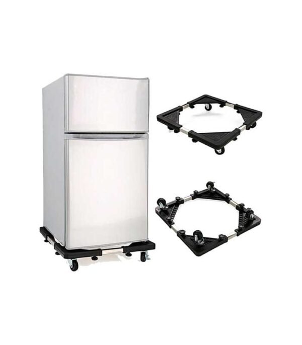 Movable Washing Machine and Fridge Stand Trolley - Grey. - Image 2