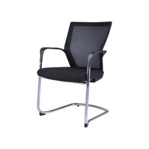 Office Visitor Chair, Mesh Back - Black