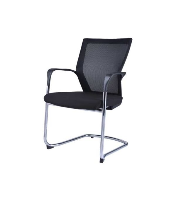 Office Visitor Chair, Mesh Back - Black