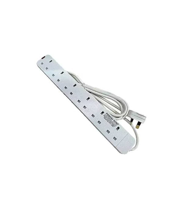 Power King 6Way Extension Cable - White - Image 2