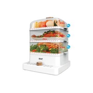 Raf 3 Layer Vegetable Steam Cooker Kitchen Rice Corn Electric Steamer Pot Electric Food Steamers