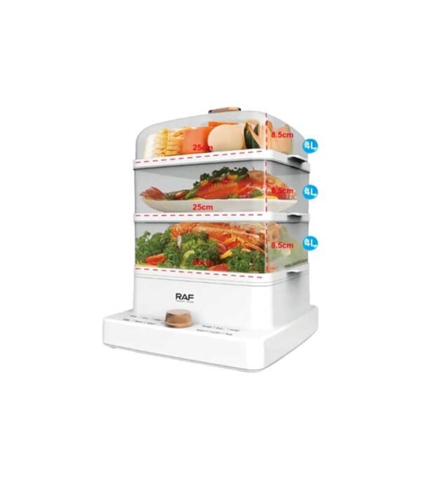 Raf 3 Layer Vegetable Steam Cooker Kitchen Rice Corn Electric Steamer Pot Electric Food Steamers