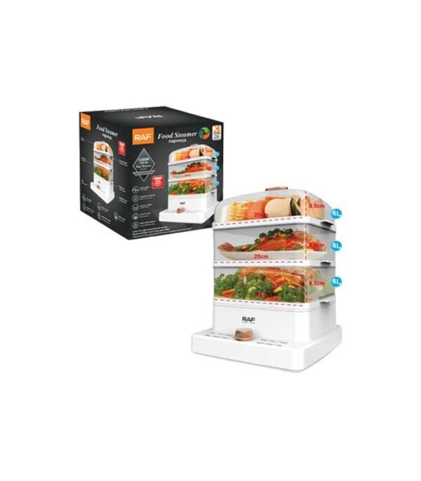 Raf 3 Layer Vegetable Steam Cooker Kitchen Rice Corn Electric Steamer Pot Electric Food Steamers - Image 2