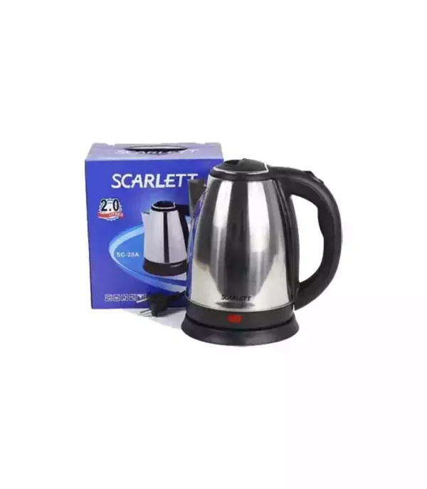 Scarlet Cordless Electric Kettle, 2 Liters - Silver,Black
