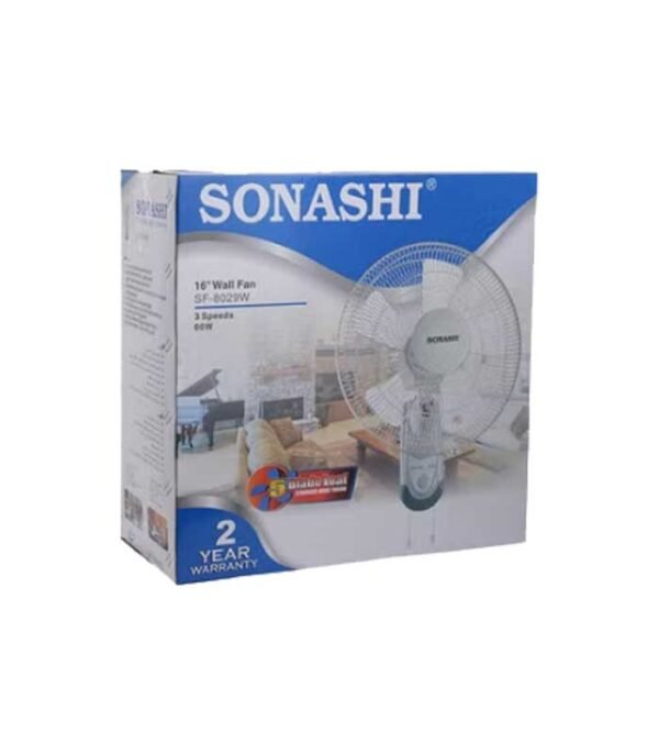 Sonashi 16 inch SF-8029W Wall Fan Without Remote - Image 2