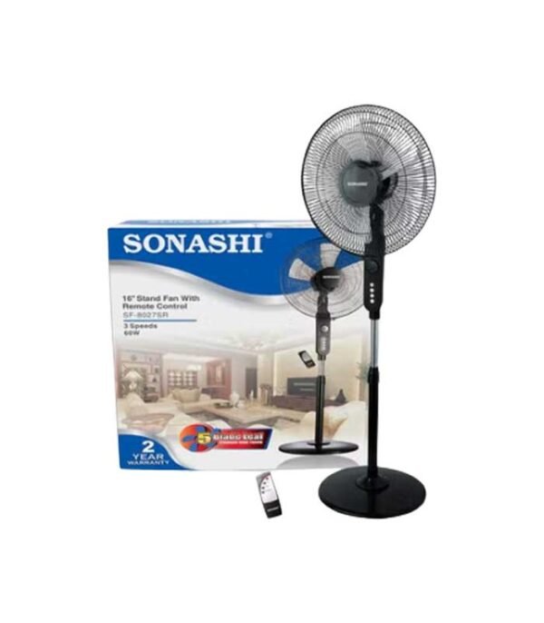 Sonashi 16 inch Stand Fan SF-8027SR With Remote Control - Image 2