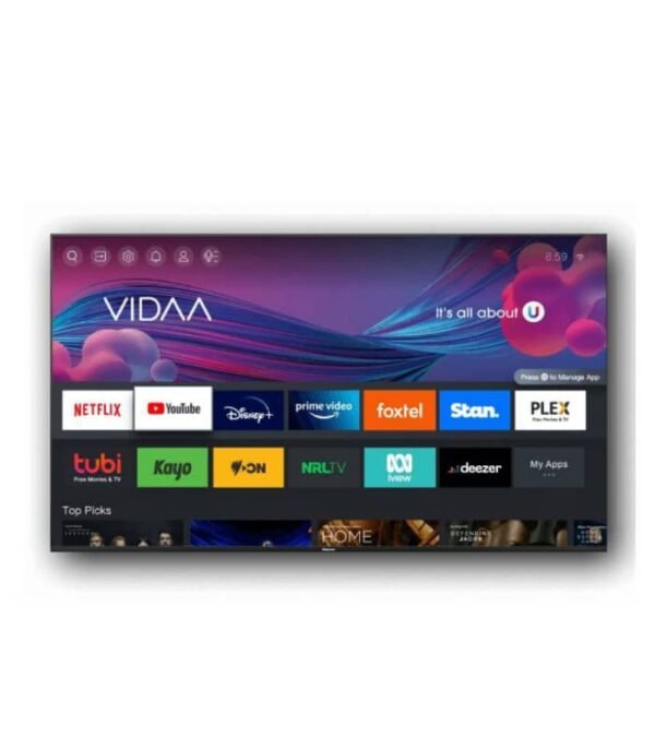 Toshiba 43 Inch UHD Smart Vidaa TV - Black