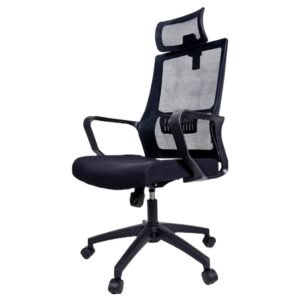 Executive Office Chair With Headrest- Black