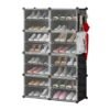 2 column plastic shoe rack for 32 pairs